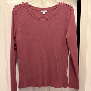 Reitmans Ribbed Knit Long Sleeve Top in Mauve